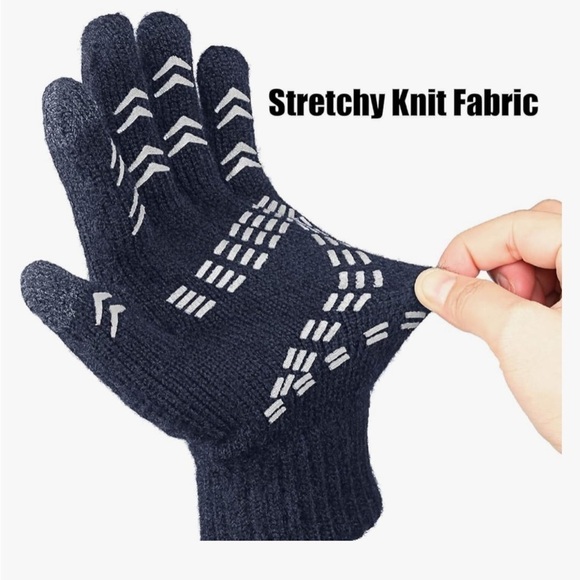 NWT Winter Gloves Touchscreen Anti-slip Knit Thermal Glove Warm for Men & Women - Picture 4 of 6